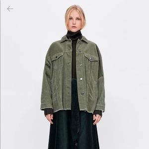 ZARA oversized corduroy jacket size xs